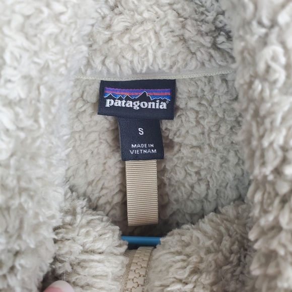 Patagonia Womens Small Tan/Khaki Los Gatos 1/4 Zip High-Pile Fleece Pullover - Picture 7 of 11